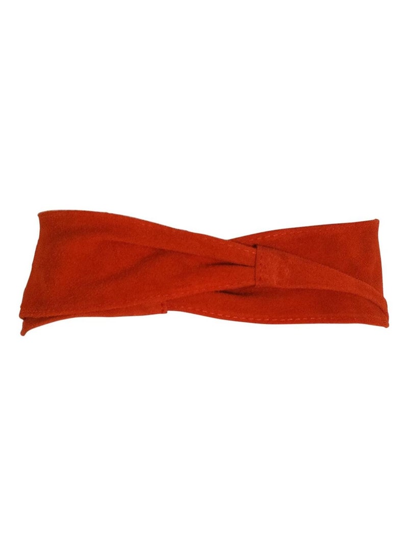 Ceinture large en daim LICIA Orange - Kiabi
