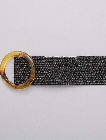 Ceinture large en rafia - Kiabi