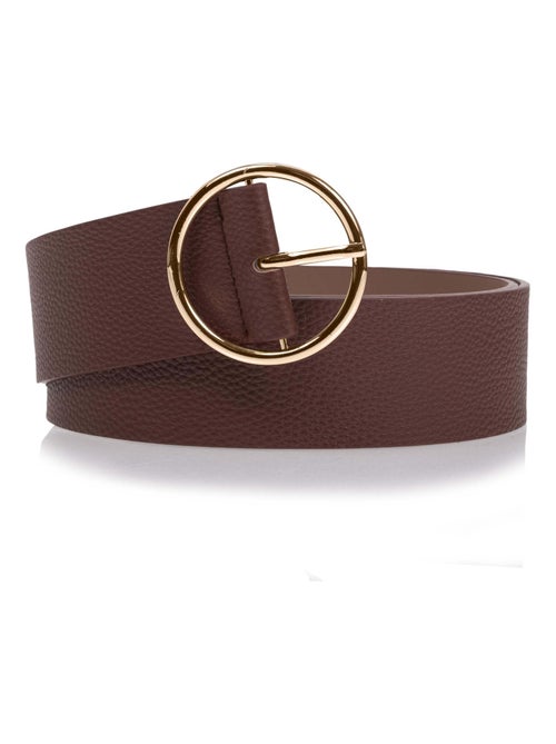 Ceinture large, et grande boucle ronde dorée femme - Kiabi
