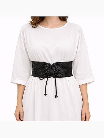 Ceinture large tressée BORAS – style bohème