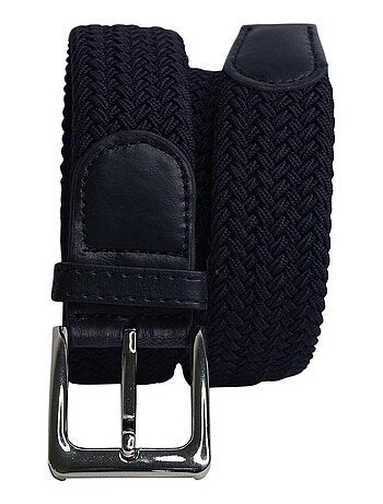 Ceinture ?lastique 3 cm ? Finition Cuir Synth?tique ajustable