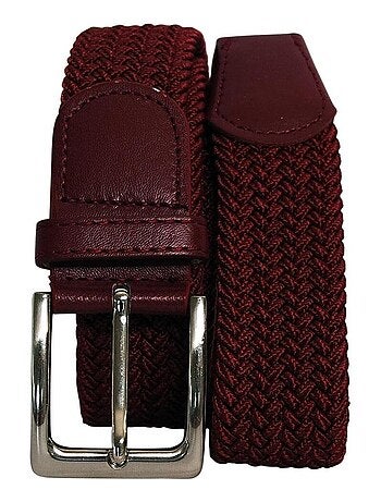 Ceinture ?lastique 3 cm ? Finition Cuir Synth?tique ajustable