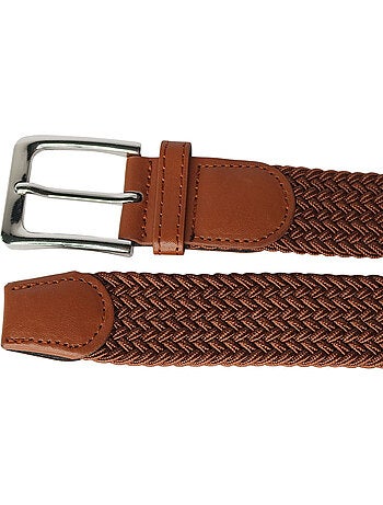Ceinture ?lastique 3 cm ? Finition Cuir Synth?tique ajustable