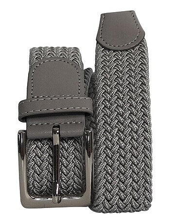 Ceinture ?lastique 3 cm ? Finition Cuir Synth?tique ajustable