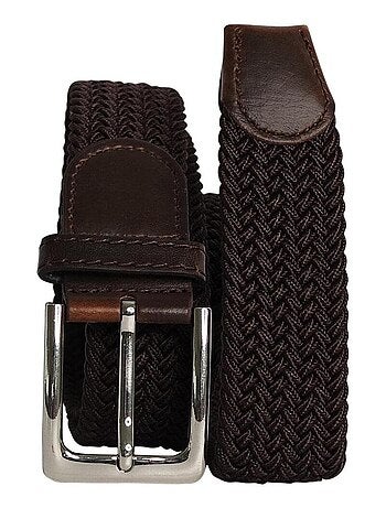 Ceinture ?lastique 3 cm ? Finition Cuir Synth?tique ajustable