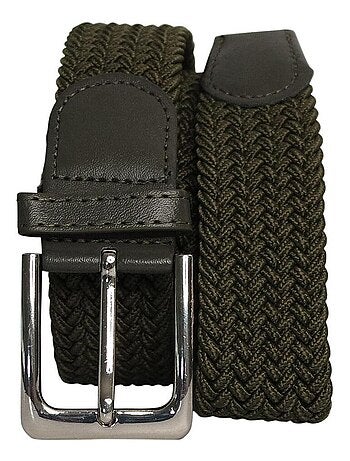 Ceinture ?lastique 3 cm ? Finition Cuir Synth?tique ajustable