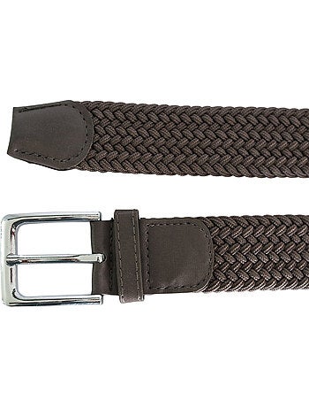 Ceinture ?lastique 3 cm ? Finition Cuir Synth?tique ajustable