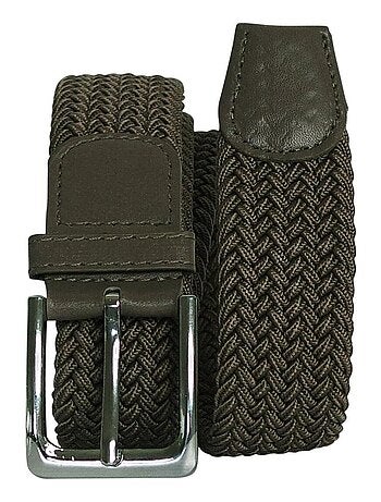 Ceinture ?lastique 3 cm ? Finition Cuir Synth?tique ajustable