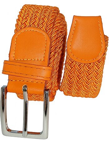 Ceinture ?lastique 3 cm ? Finition Cuir Synth?tique ajustable