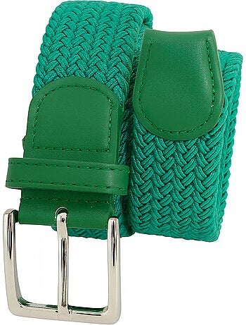 Ceinture ?lastique 3 cm ? Finition Cuir Synth?tique ajustable