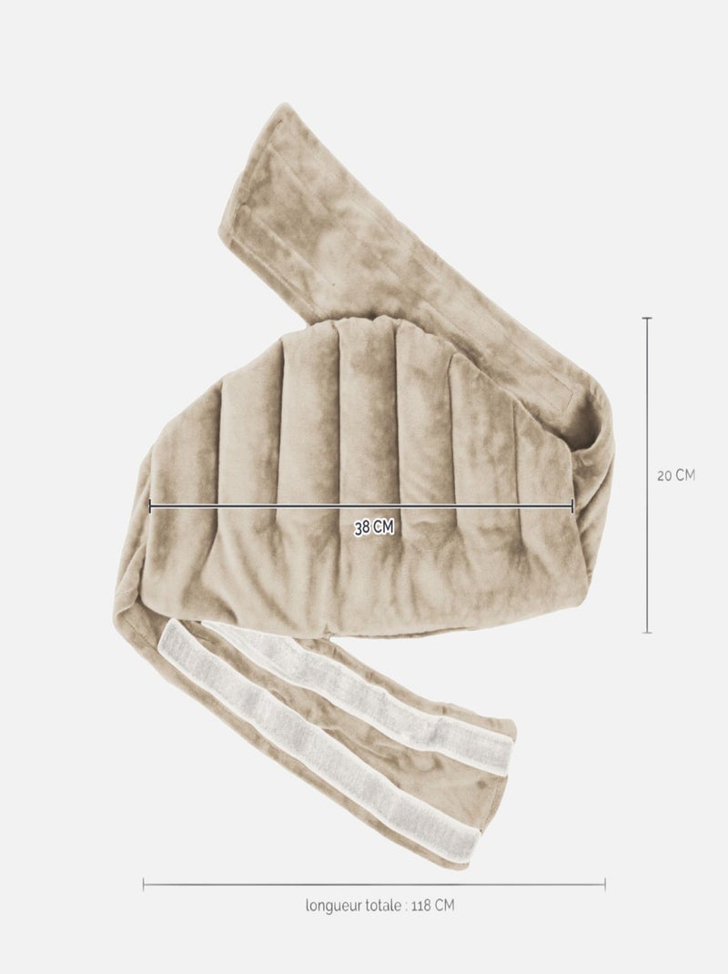 Ceinture lombaire chauffante avec bandes auto-agrippantes réglable - Vivezen Beige - Kiabi