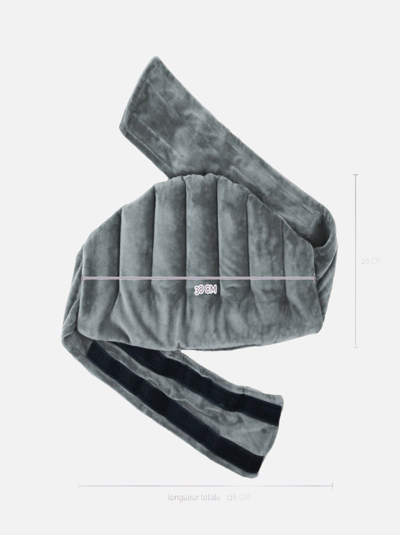 Ceinture lombaire chauffante avec bandes auto-agrippantes réglable - Vivezen Gris - Kiabi
