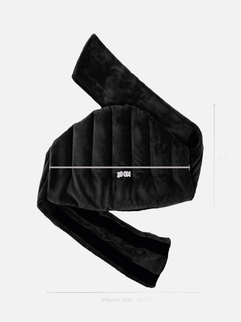 Ceinture lombaire chauffante avec bandes auto-agrippantes réglable - Vivezen Noir - Kiabi