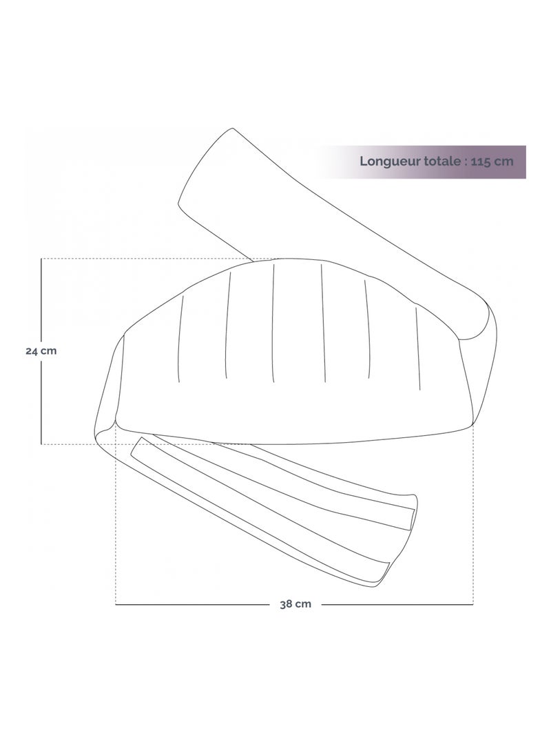 Ceinture lombaires chauffante avec bandes auto-agrippantes réglable - Vivezen Gris clair - Kiabi