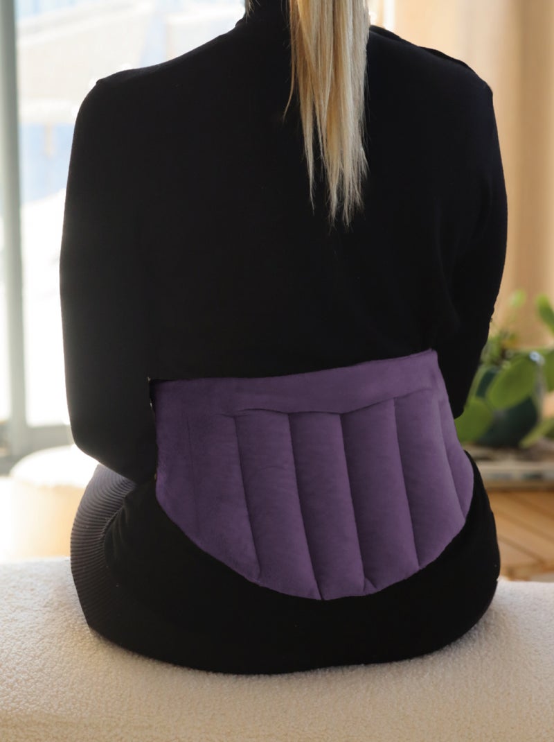 Ceinture lombaires chauffante avec bandes auto-agrippantes réglable - Vivezen Mauve - Kiabi