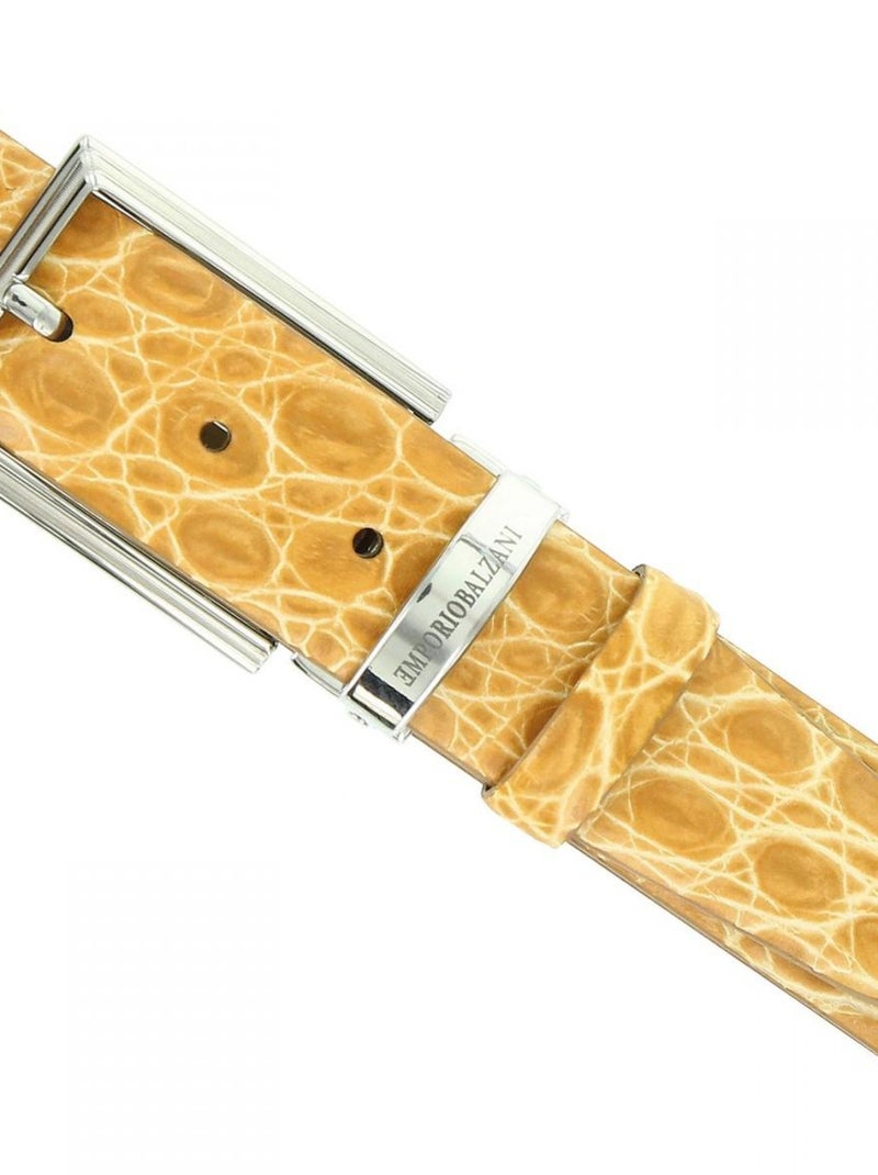 Ceinture mode CROCO Beige foncé - Kiabi