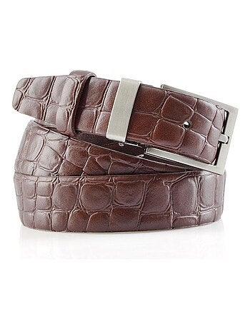 Ceinture Plein Cuir Kroko - Fabrication UE