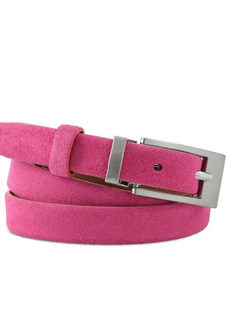 Ceinture Plein Cuir suédine Celina- Fabrication UE Rose fushia - Kiabi