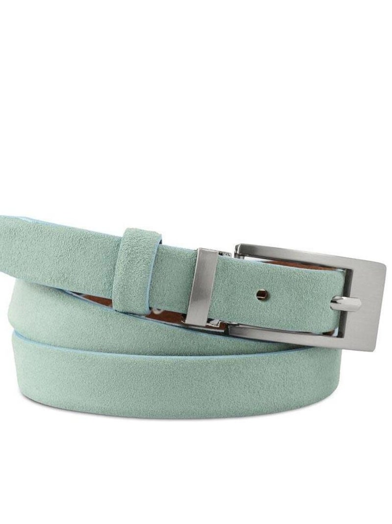 Ceinture Plein Cuir suédine Celina- Fabrication UE Vert d'eau - Kiabi