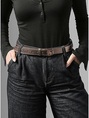 Ceinture réglable nine cuir milano cuir de vachette