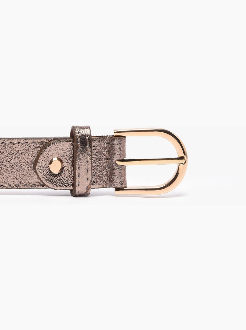 Ceinture réglable nine cuir milano cuir de vachette Bronze - Kiabi