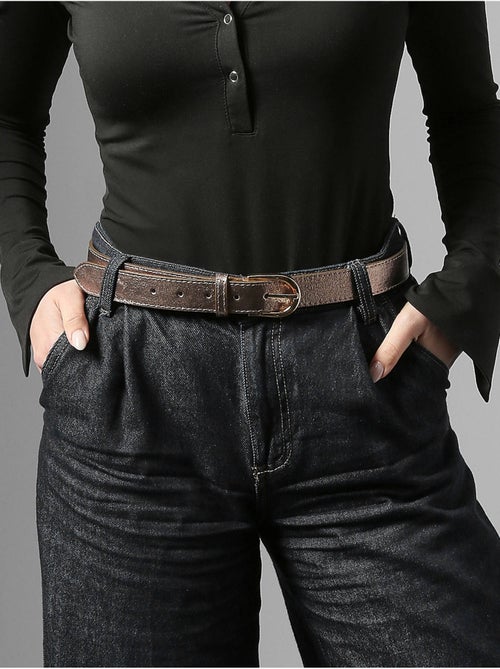 Ceinture réglable nine cuir milano cuir de vachette - Kiabi Ceinture réglable nine cuir milano cuir de vachette - Kiabi