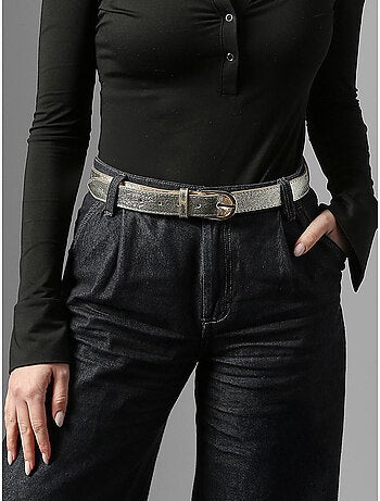 Ceinture Réglable Nine Cuir Milano Cuir De Vachette