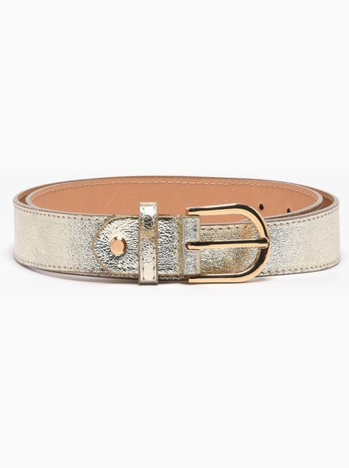 Ceinture Réglable Nine Cuir Milano Cuir De Vachette - Kiabi