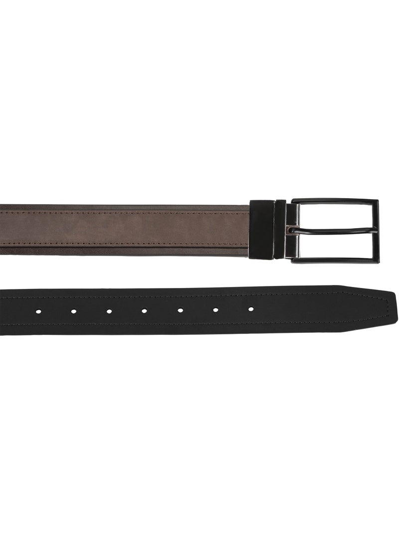 Ceinture réversible bicolore homme isotoner Noir Marron Noir - Kiabi