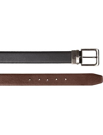 Ceinture réversible grainée homme