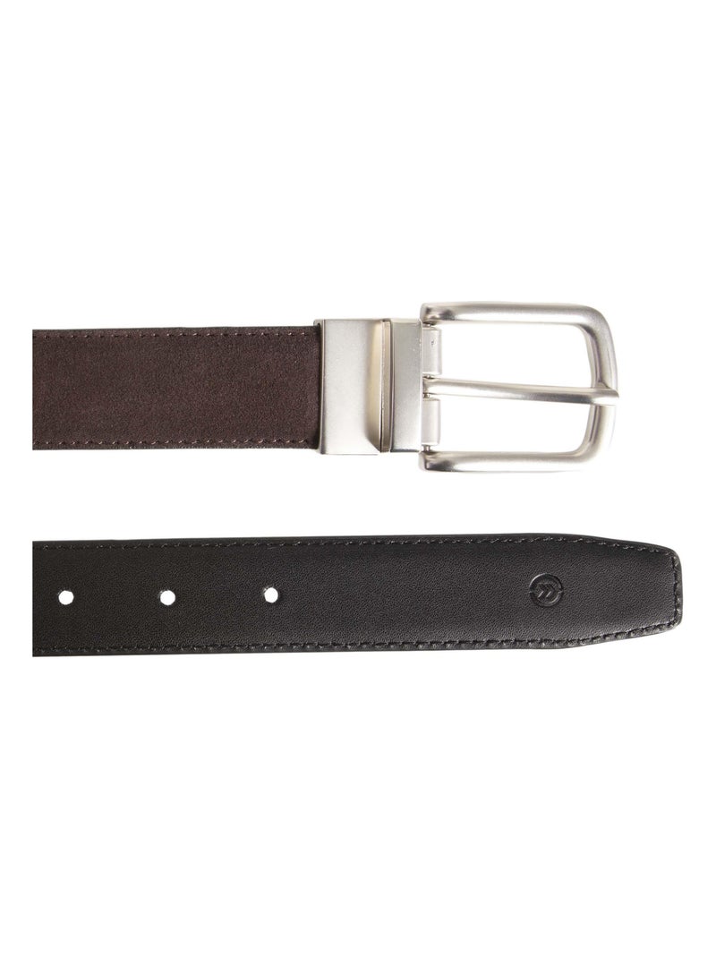 Ceinture Réversible homme Isotoner Noir Marron Noir - Kiabi