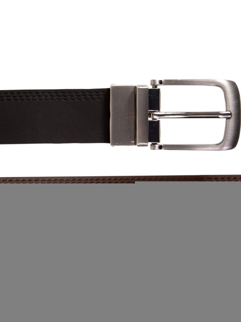 Ceinture Réversible homme Isotoner Noir Marron Noir - Kiabi