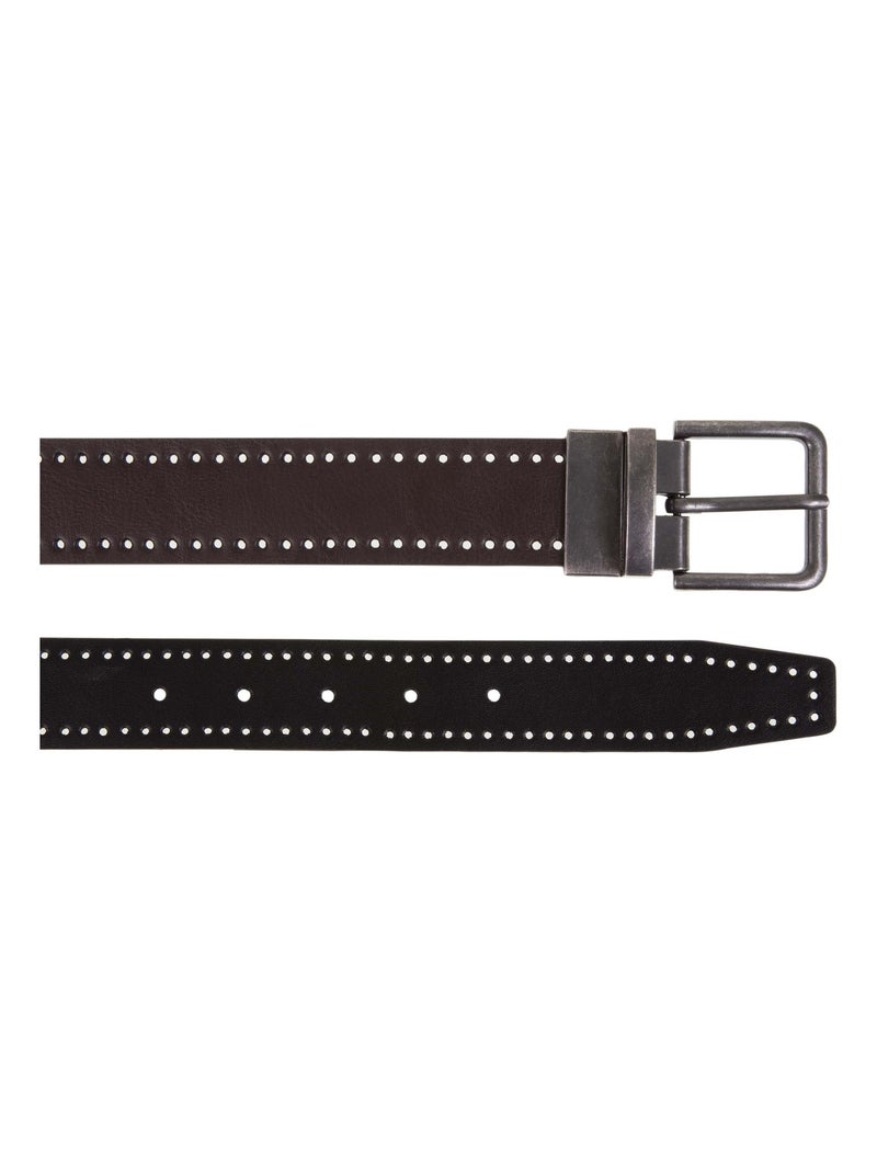 Ceinture réversible homme Isotoner Noir Marron Noir - Kiabi