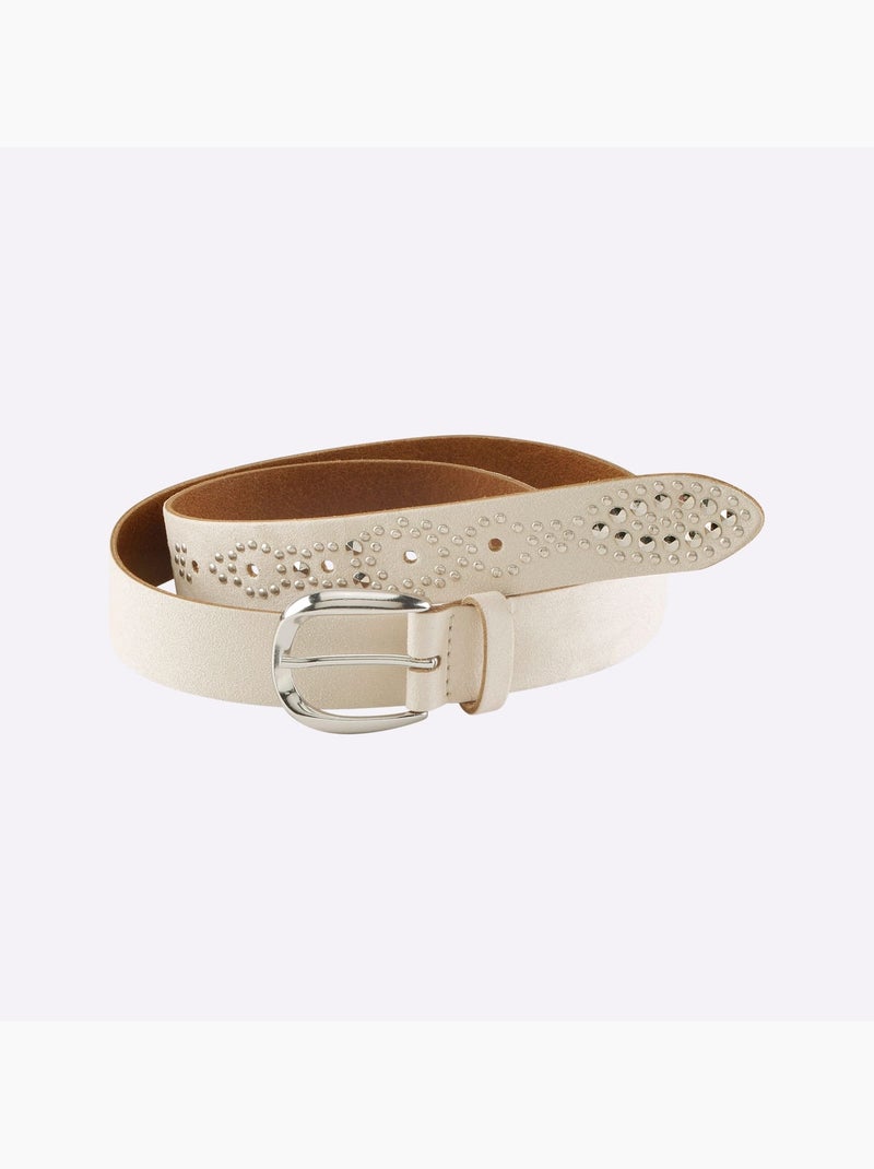 Ceinture Rivets Décoratifs - Taille Standard - Helline Ivoire - Kiabi
