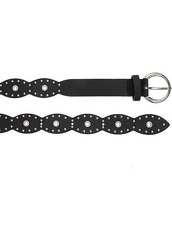 Ceinture rock au design vintage avec clous argentés femme isotoner