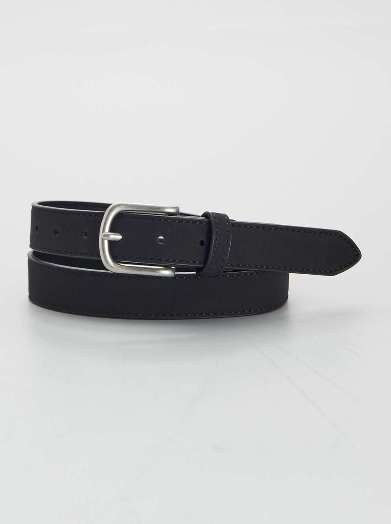 Ceinture simili toucher doux noir - Kiabi