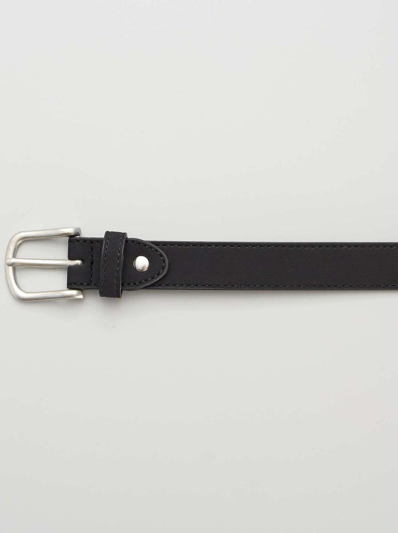 Ceinture simili toucher doux noir - Kiabi