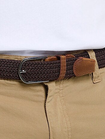 Ceinture taille unique extensible tressée - afibel