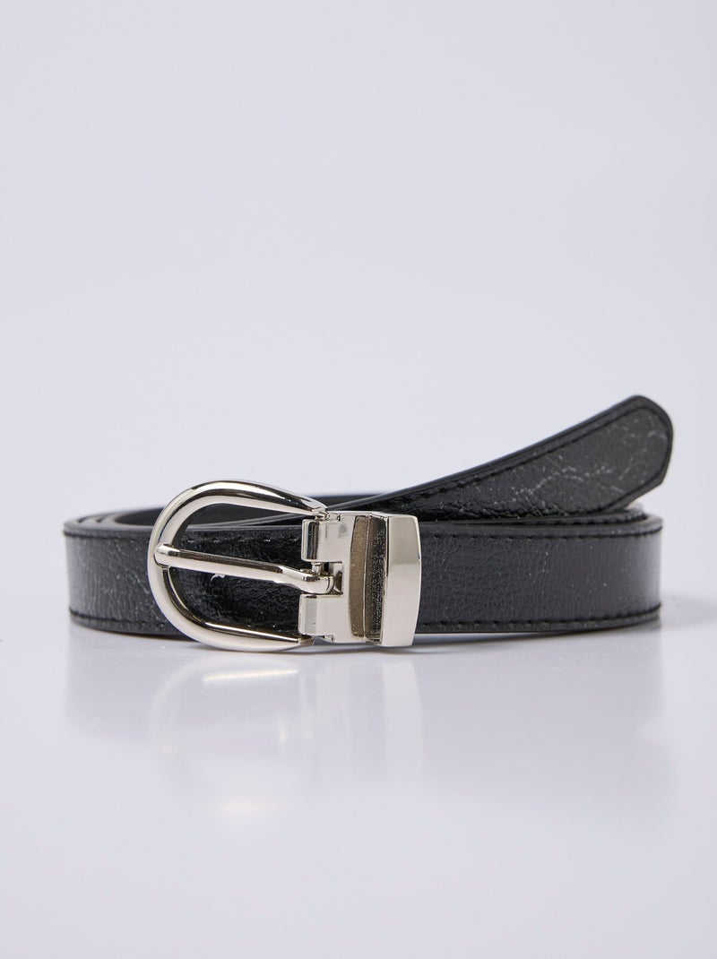 Ceinture taille unique finition brillante Noir - Kiabi