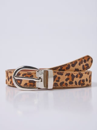 Ceinture taille unique motif léopard