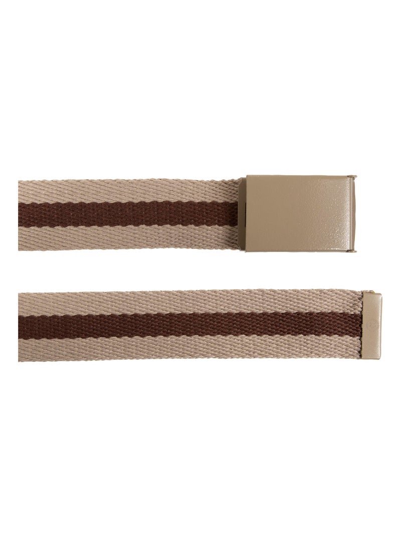 Ceinture tissu bicolore homme Isotoner Beige - Kiabi