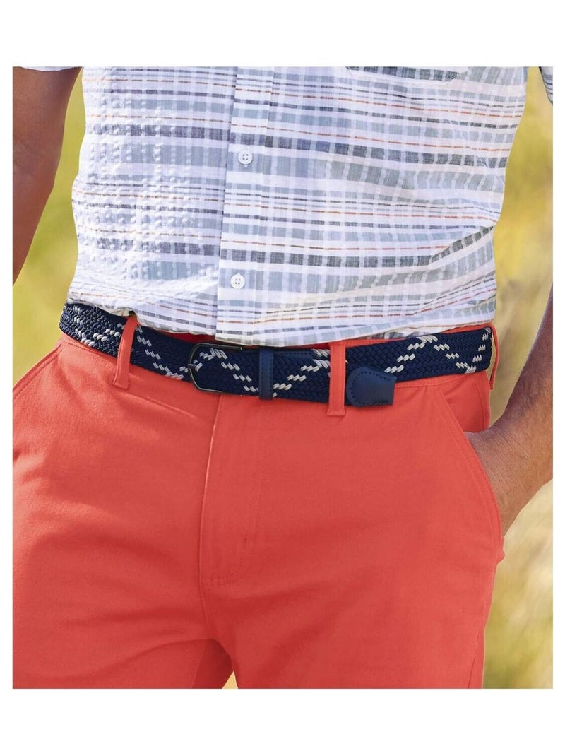 Ceinture Tress?e Stretch Confort   - ATLAS FOR MEN Bleu marine - Kiabi