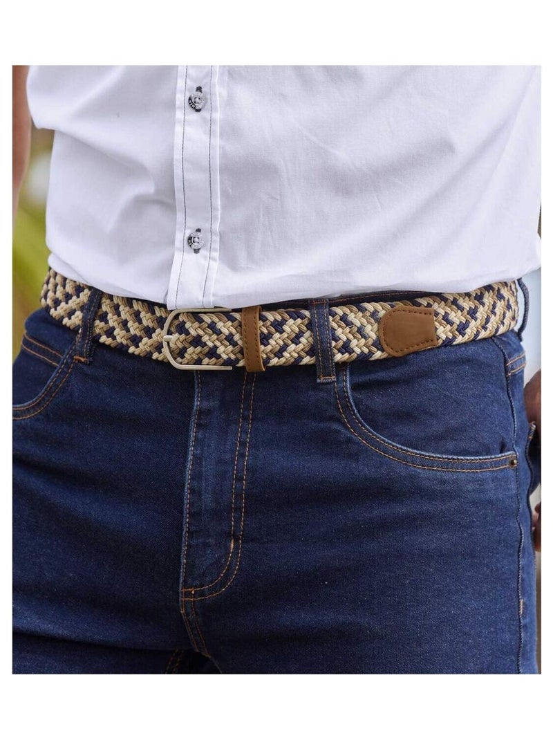 Ceinture Tress?e Stretch Confort  - ATLAS FOR MEN Camel - Kiabi