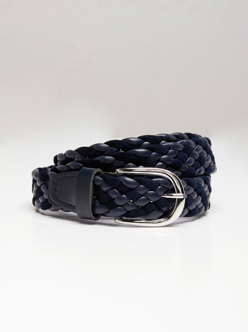 Ceinture tressée - Damart Bleu marine - Kiabi