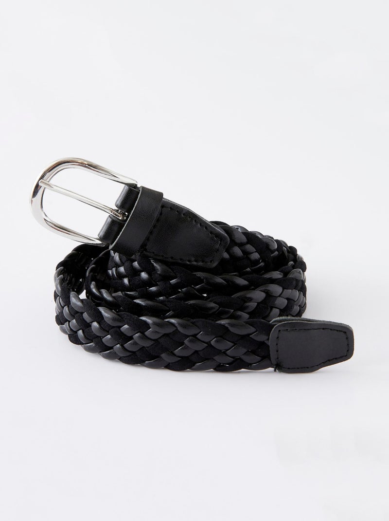 Ceinture tressée - Damart Noir - Kiabi