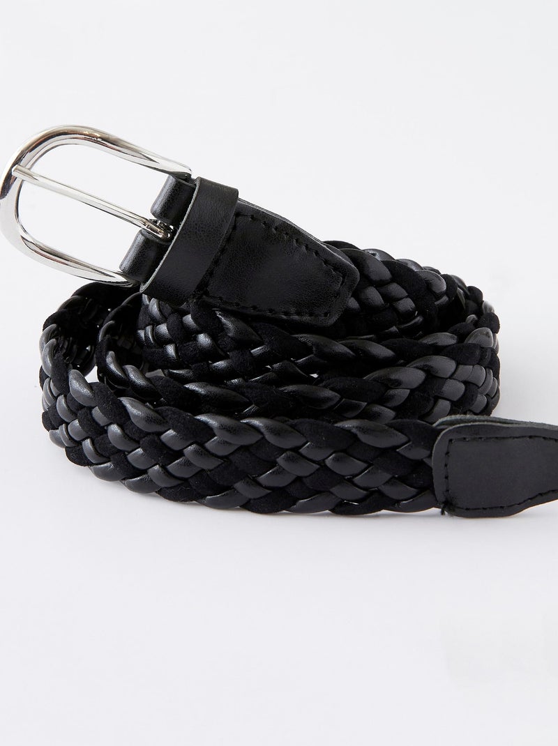 Ceinture tressée - Damart Noir - Kiabi