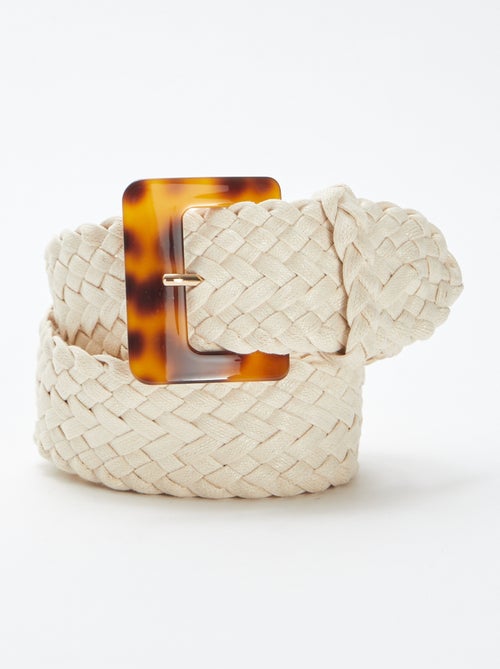 Ceinture tressée avec boucle écaille - Kiabi