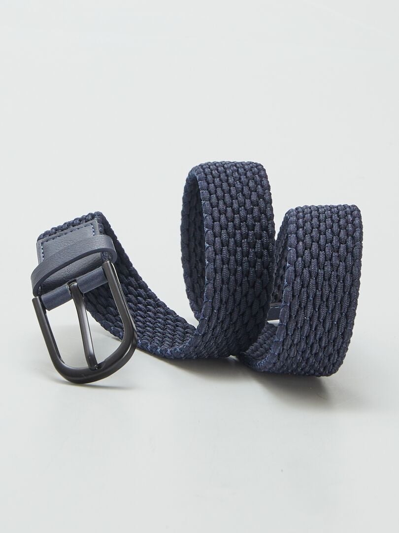 Ceinture tressée Bleu - Kiabi