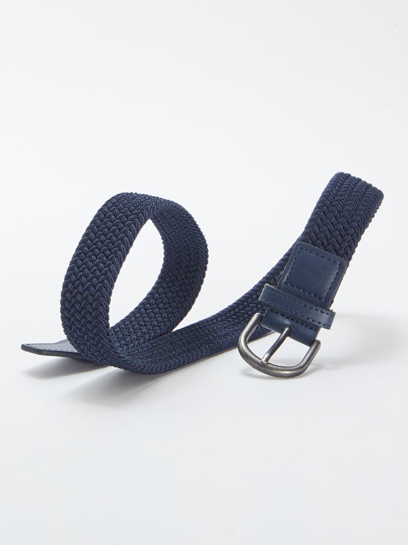 Ceinture tressée Bleu - Kiabi