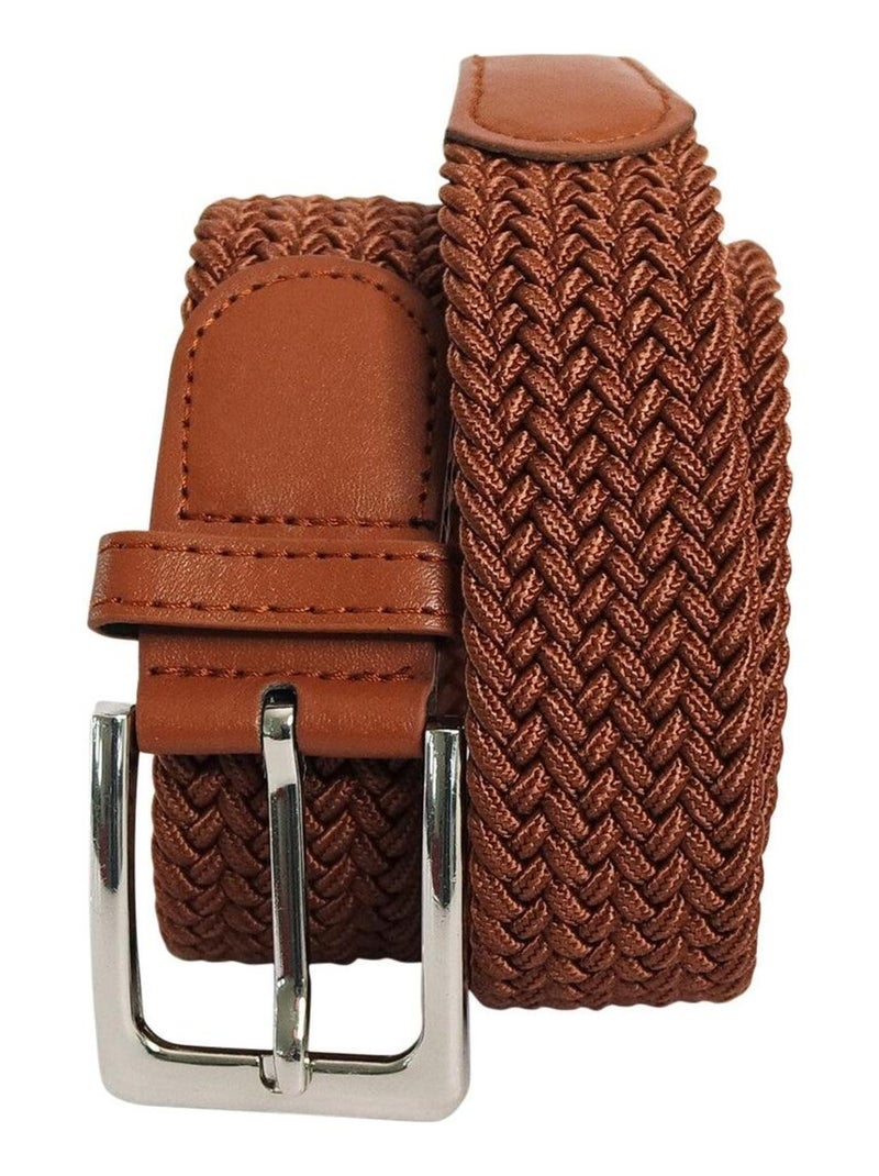 Ceinture tressée Camel - Kiabi